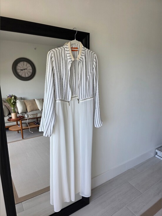 Patrizia Luca Other - Patrizia Luca Milano Convertible Striped Maxi Cover Up 55% Viscose